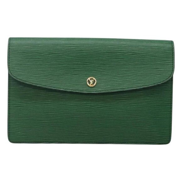 LOUIS VUITTON Epi Montaigne 27 Clutch Bag Green M52654 LV Auth 120494 - Picture 2 of 16